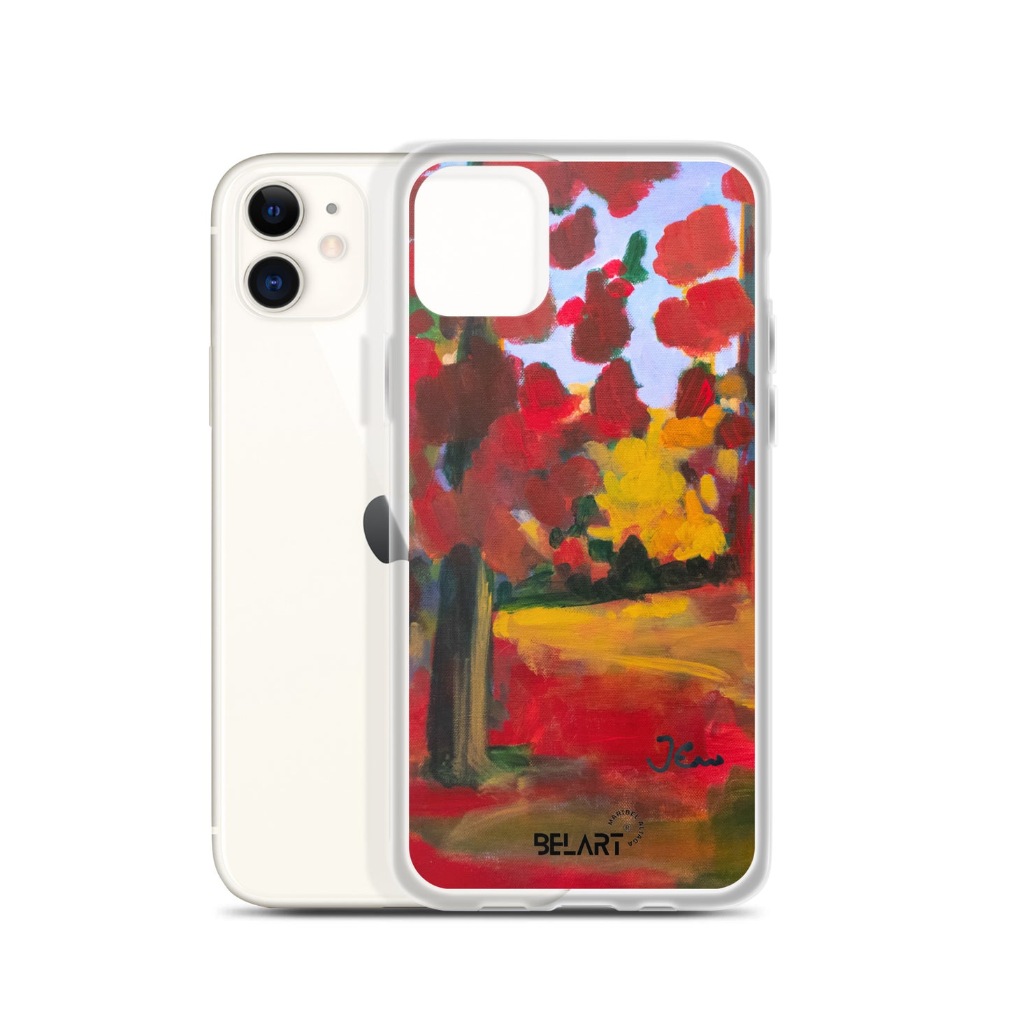 Funda transparente para iPhone® Red Forest