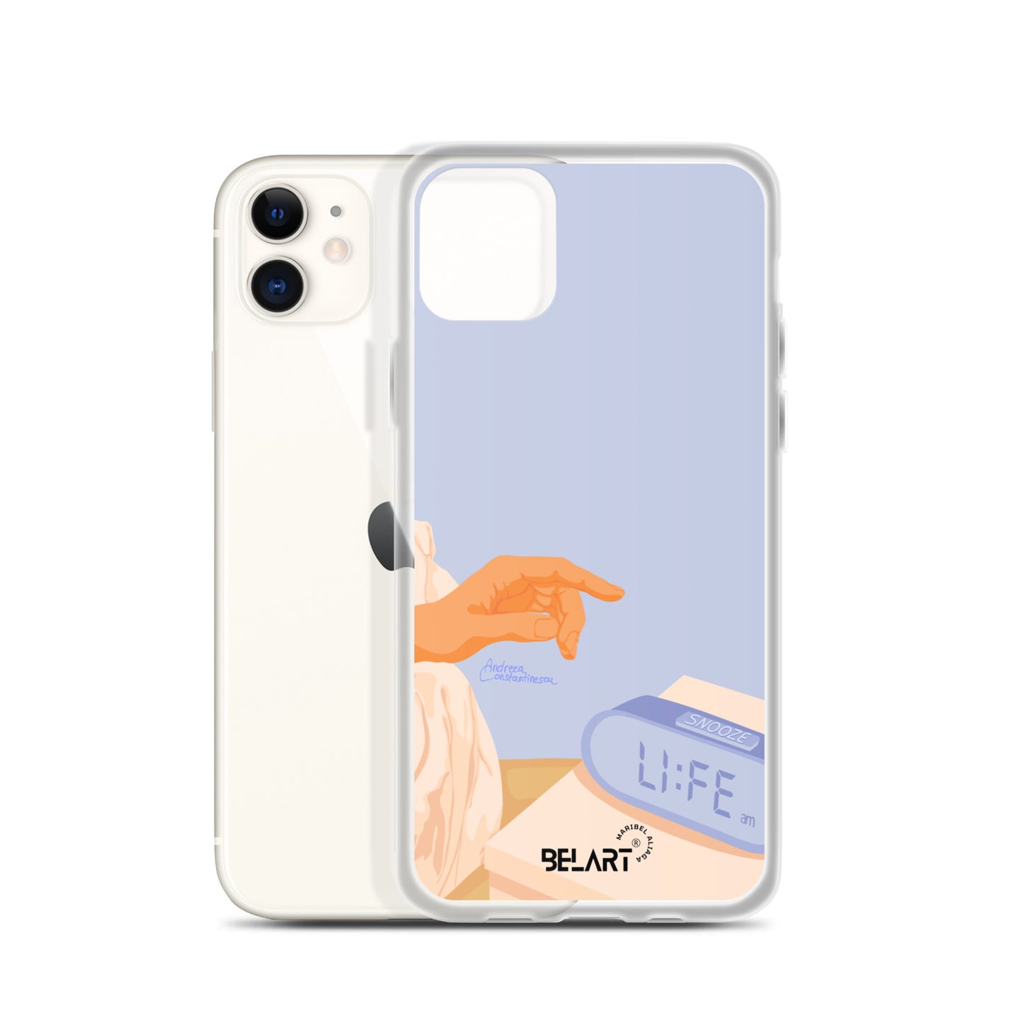 Funda transparente para iPhone® Snooze AM