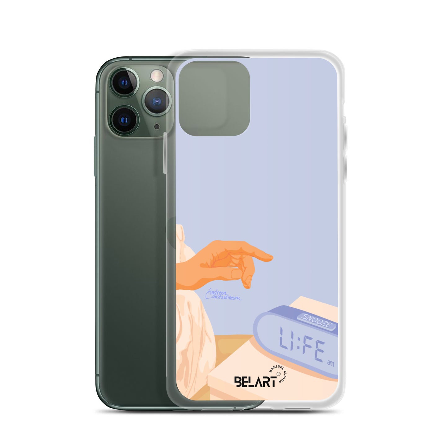 Funda transparente para iPhone® Snooze AM
