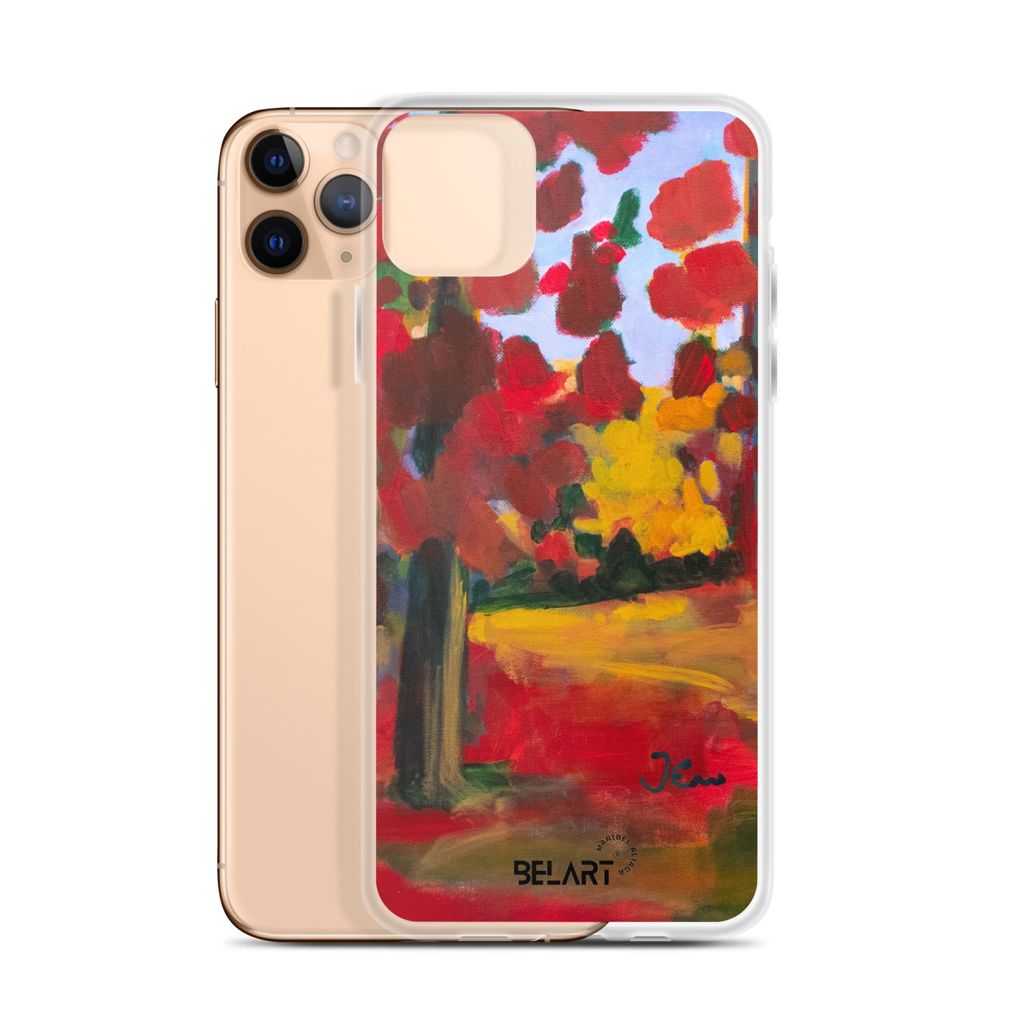 Funda transparente para iPhone® Red Forest