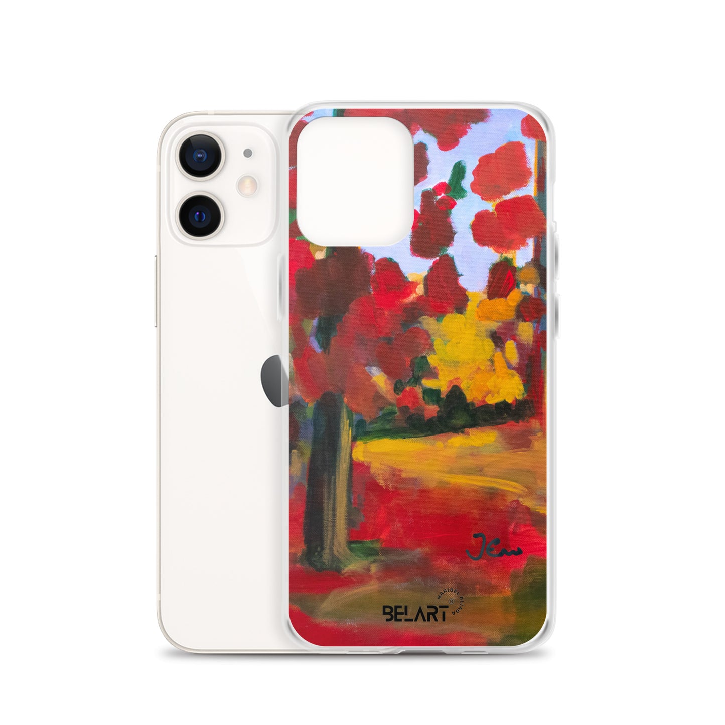 Funda transparente para iPhone® Red Forest