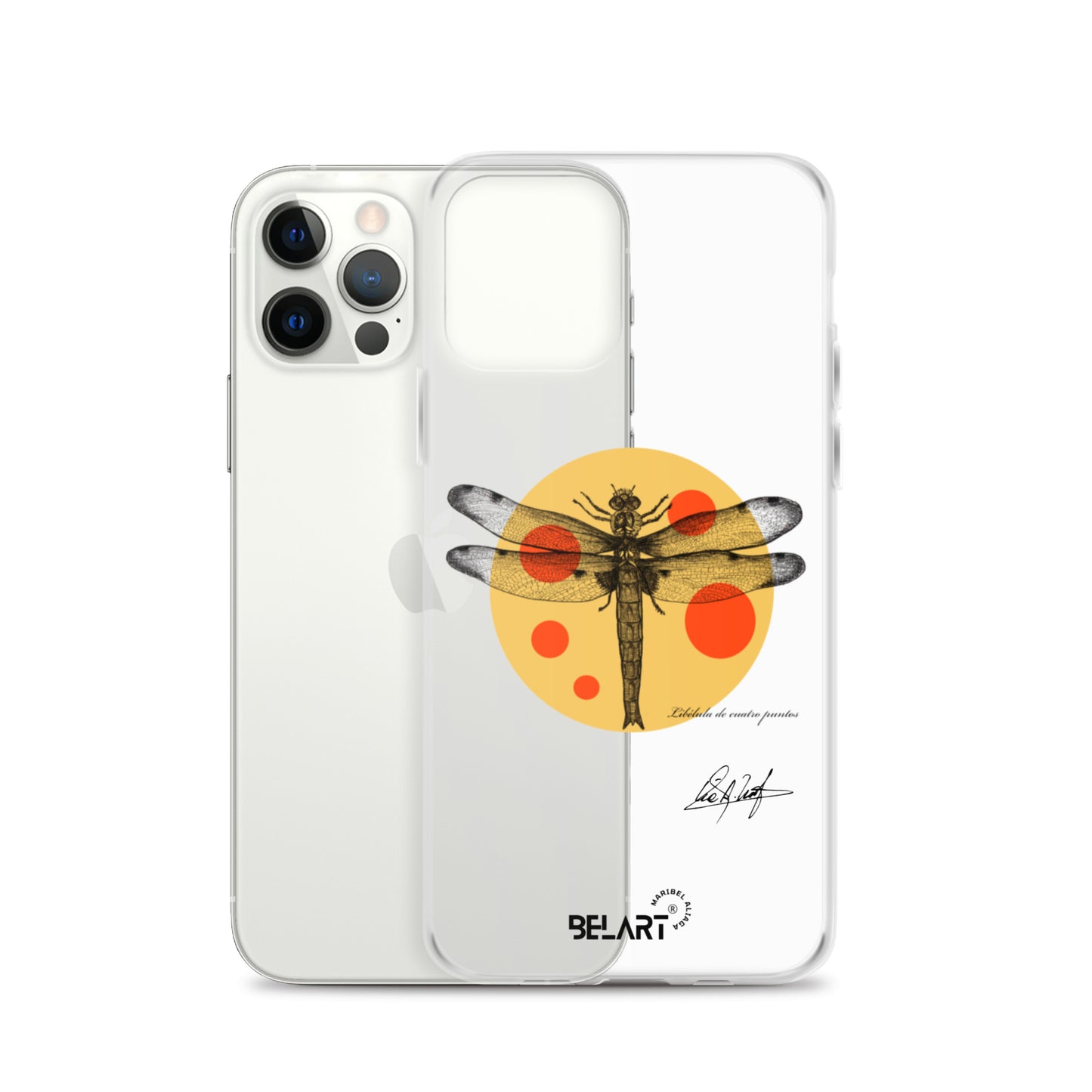 Funda transparente para iPhone® Libélula De Cuatro Puntos