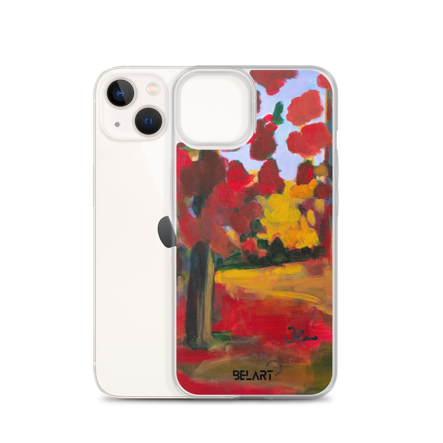 Funda transparente para iPhone® Red Forest