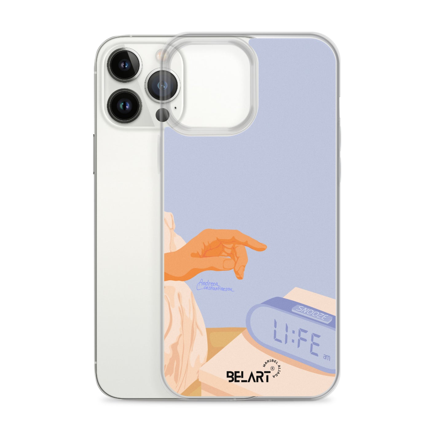 Funda transparente para iPhone® Snooze AM