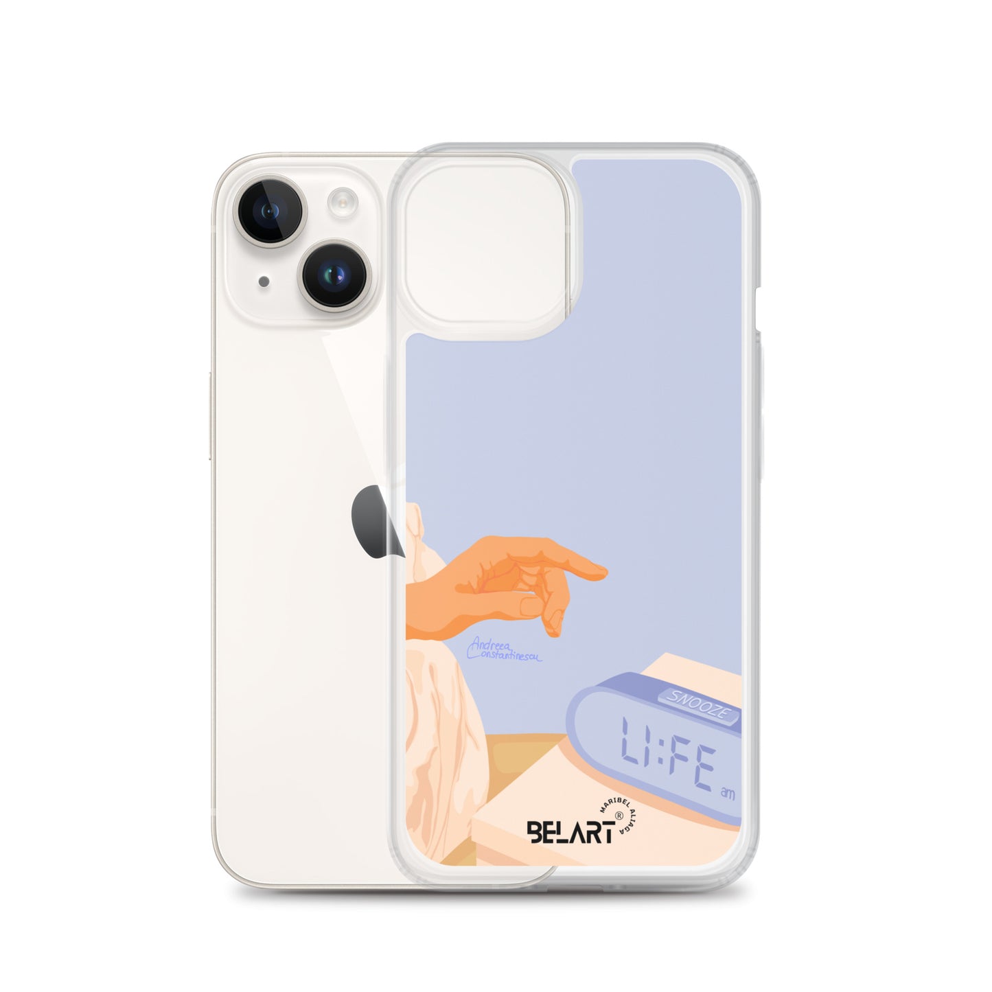 Funda transparente para iPhone® Snooze AM