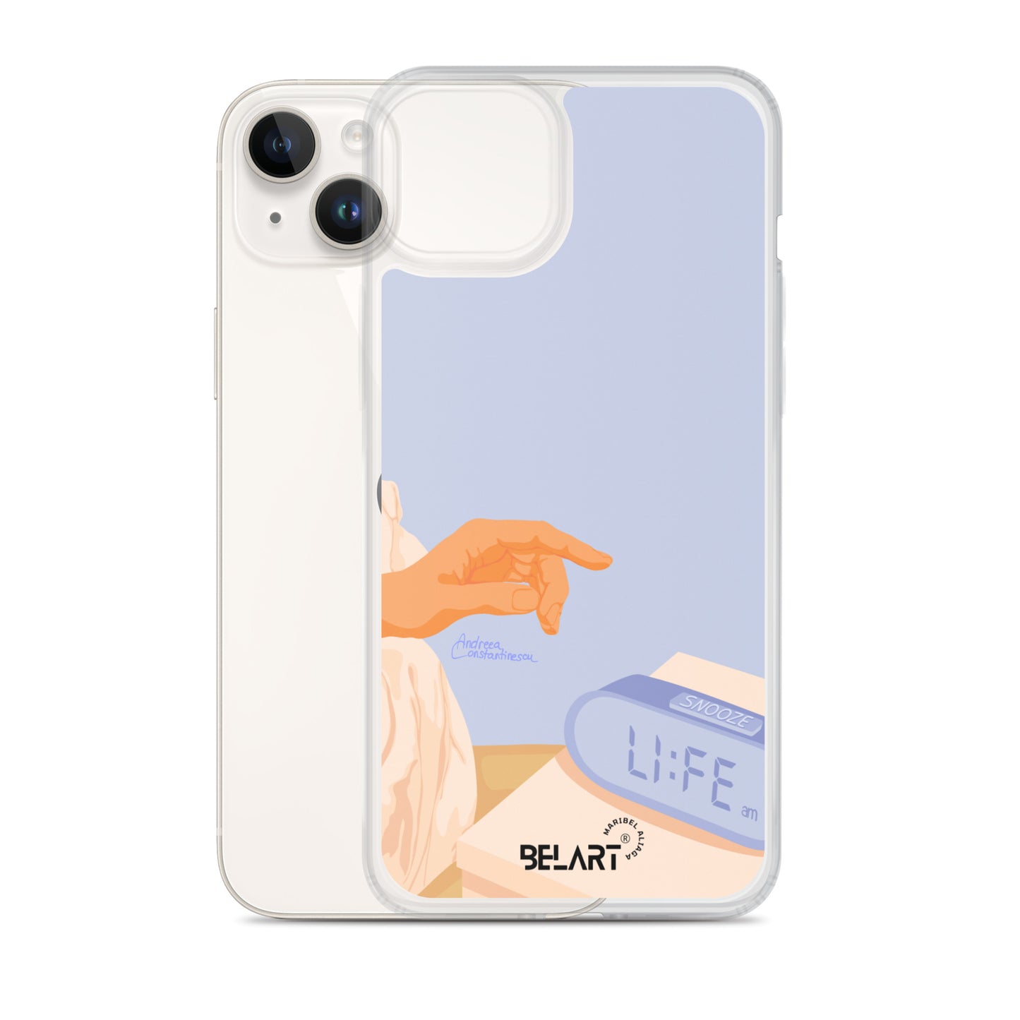 Funda transparente para iPhone® Snooze AM