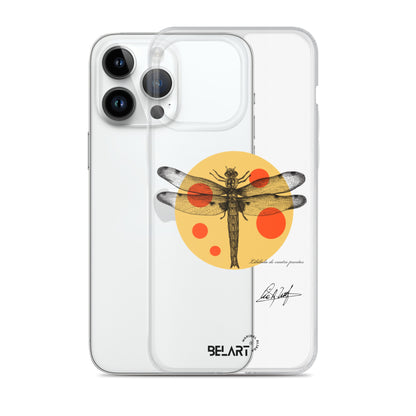 Funda transparente para iPhone® Libélula De Cuatro Puntos