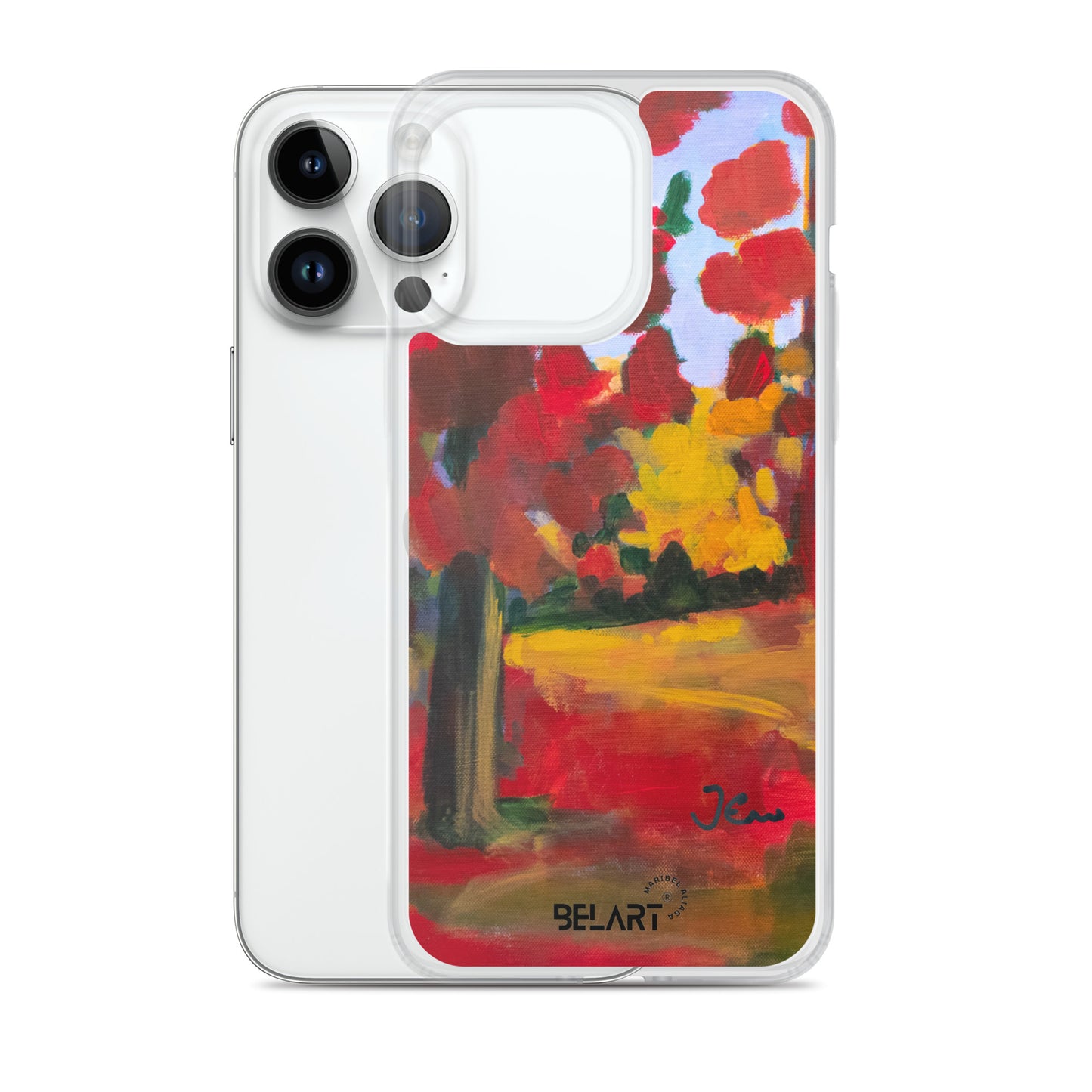 Funda transparente para iPhone® Red Forest