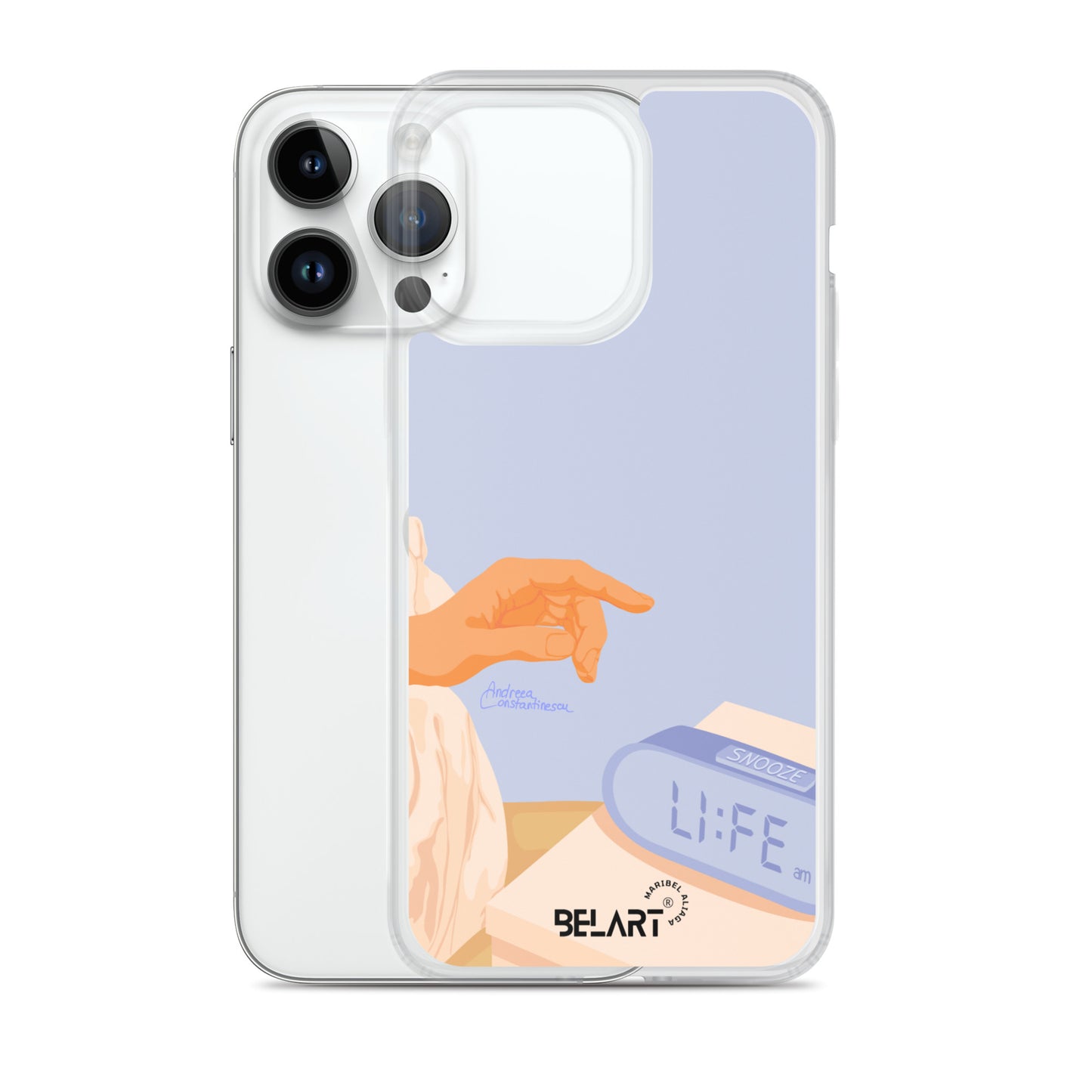 Funda transparente para iPhone® Snooze AM