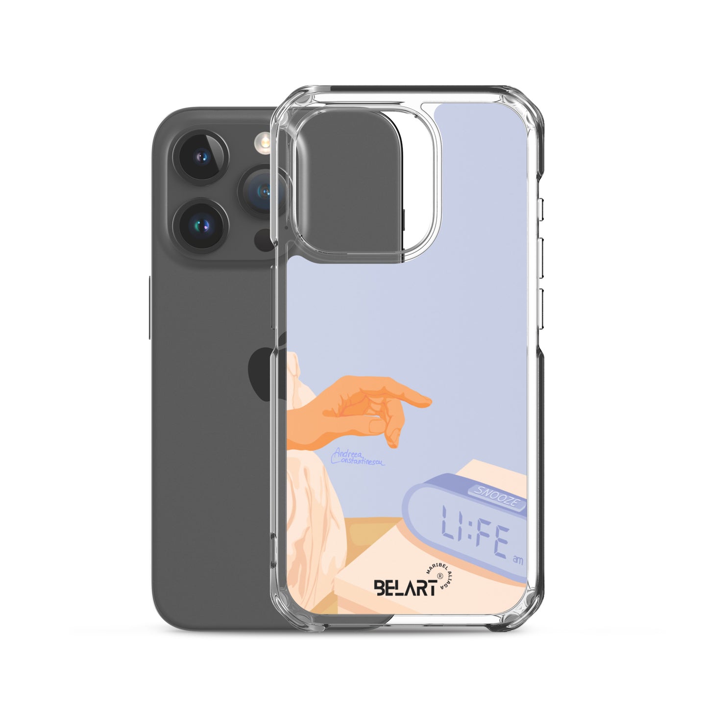Funda transparente para iPhone® Snooze AM