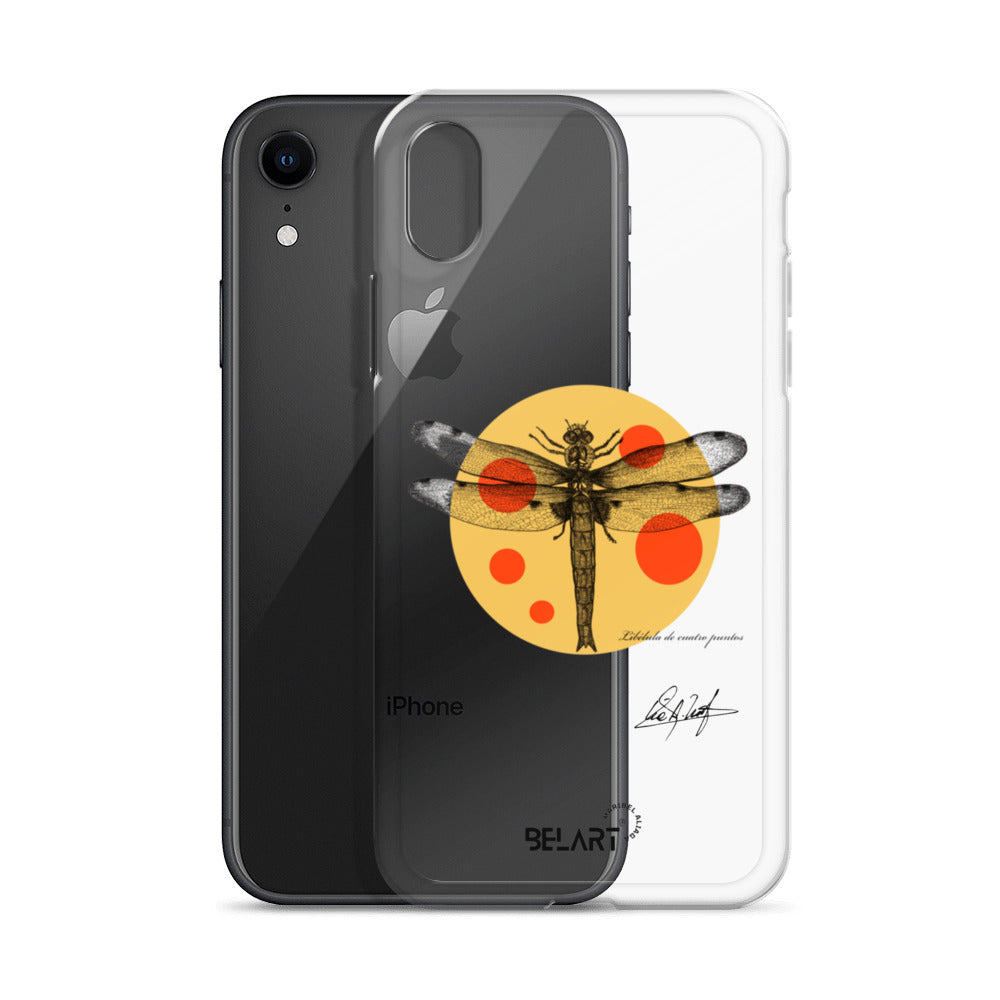 Funda transparente para iPhone® Libélula De Cuatro Puntos